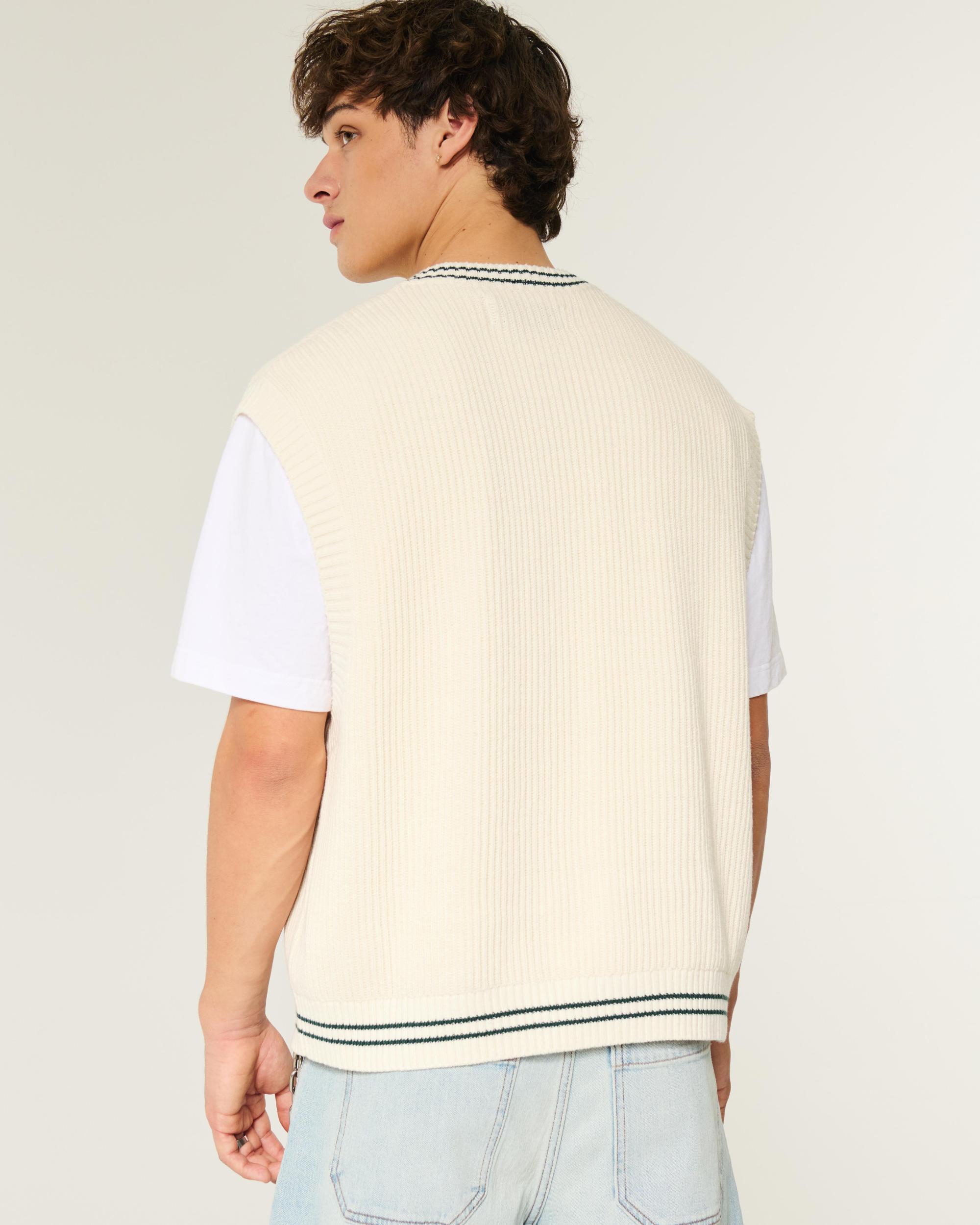 Boxy V-Neck Sweater Vest Product Image