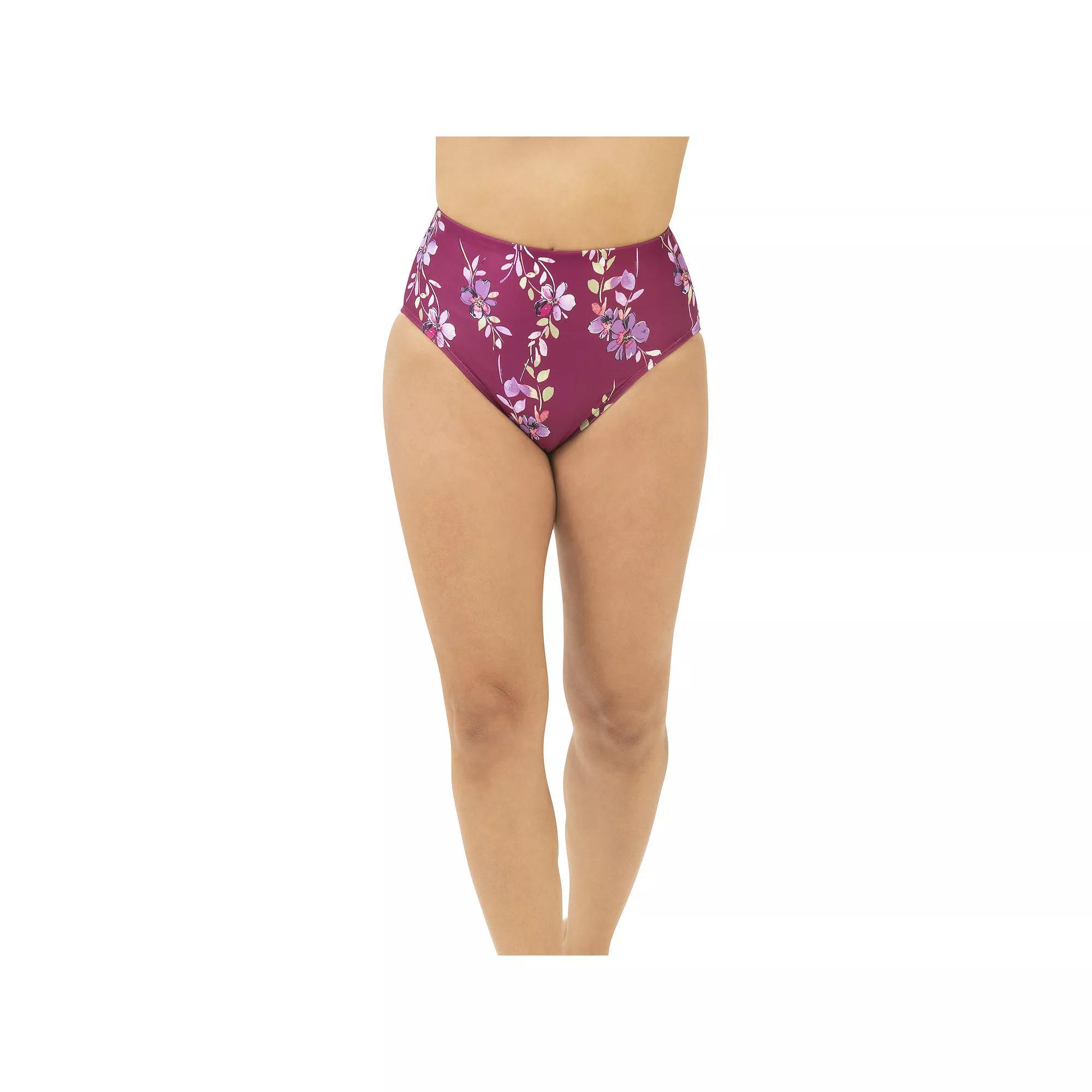 Women's Dolfin Aquashape Solid UPF 50+ High-Waist Brief Swim Bottoms, Size: Medium, Blossom Product Image