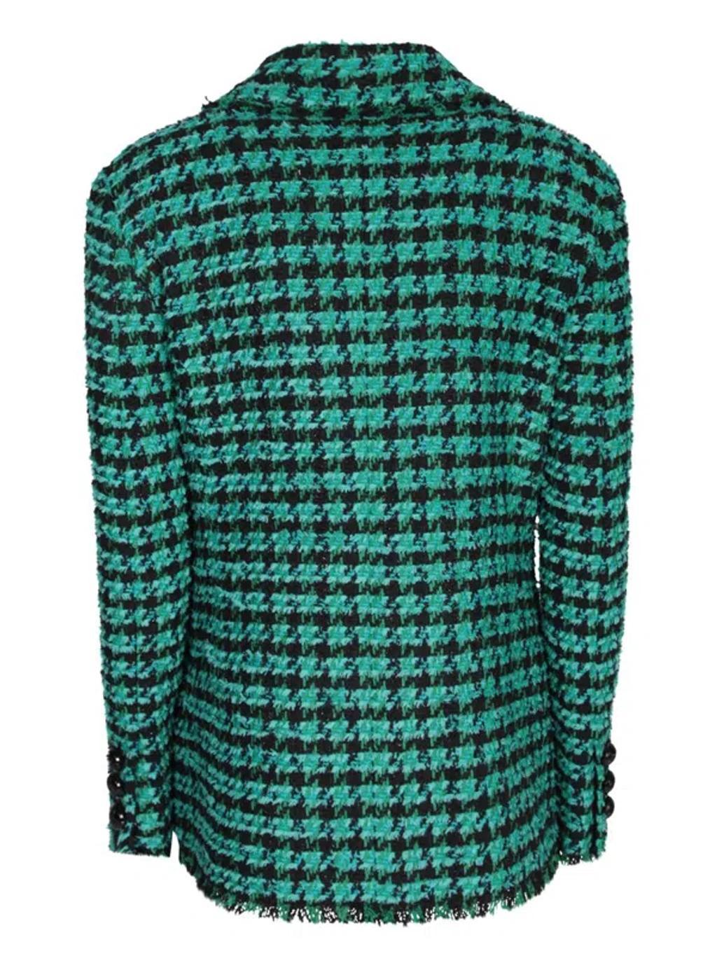 MSGM Green Tweed Blazer Product Image