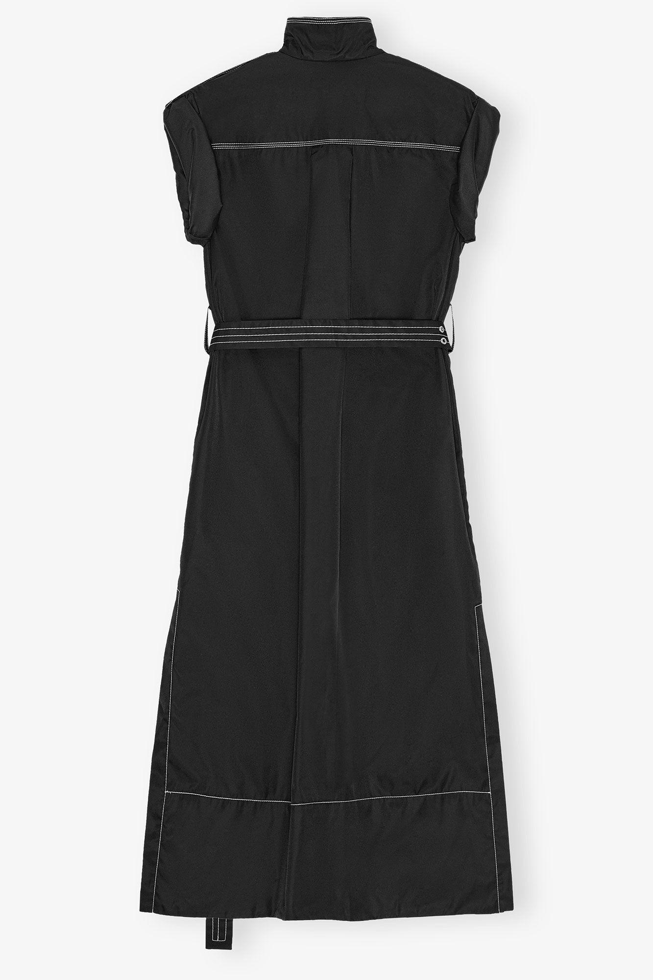 Black Stretch Cotton Dress Product Image