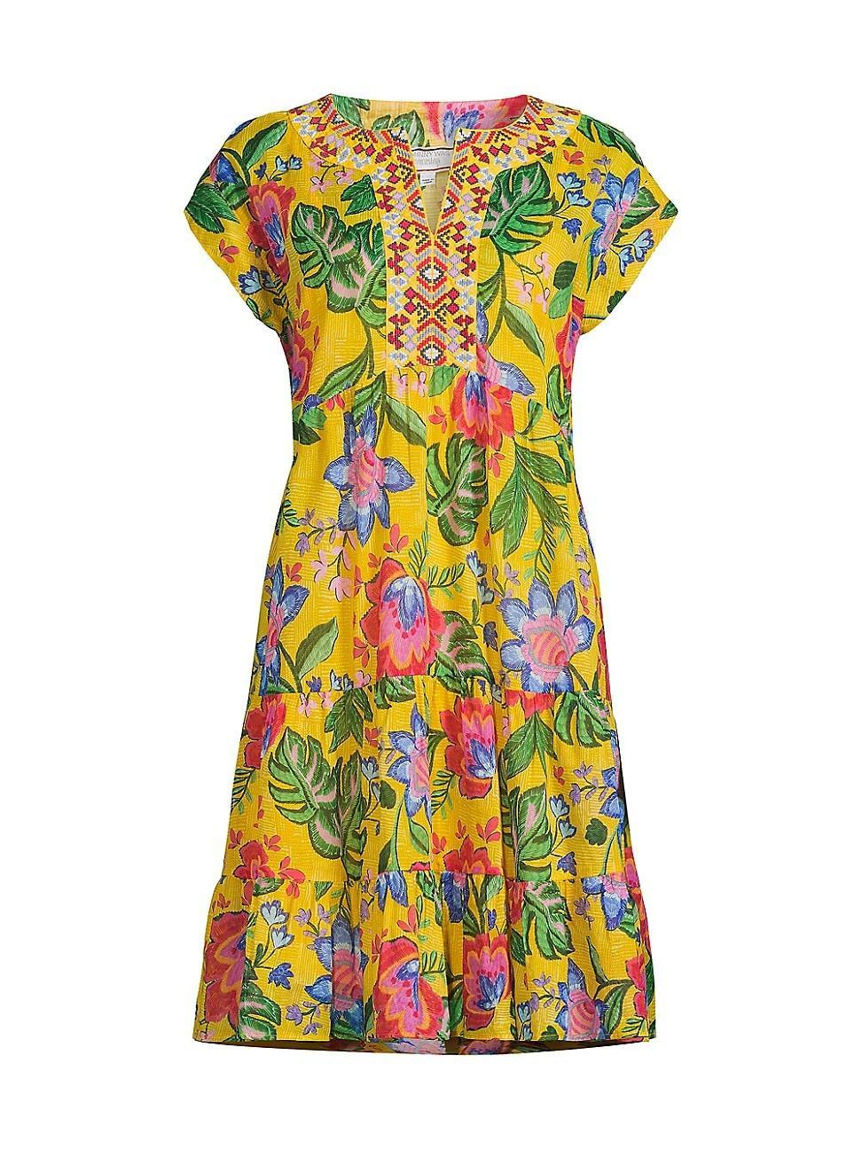 Womens Dolman Prairie Floral Cotton Dress Product Image