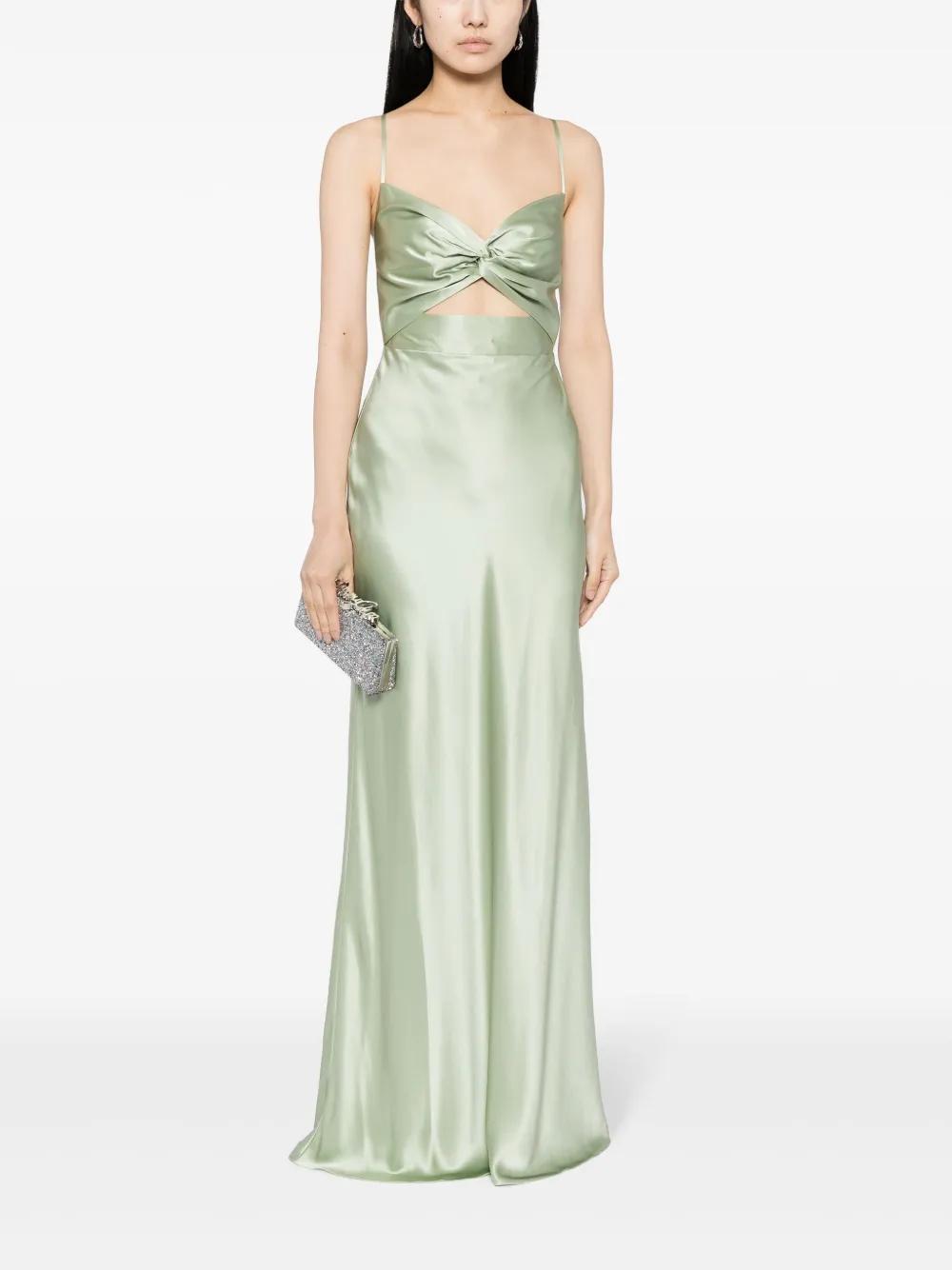 twisted-bodice silk gown Product Image