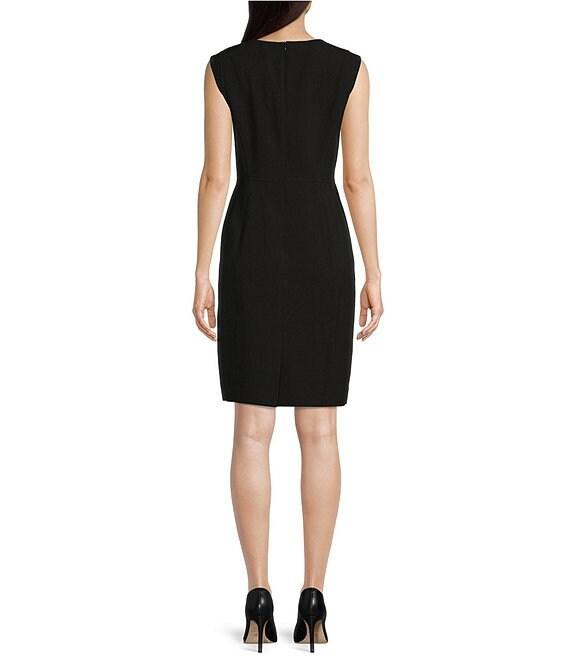 Anne Klein Stretch Crepe Sleeveless Sheath Dress Product Image