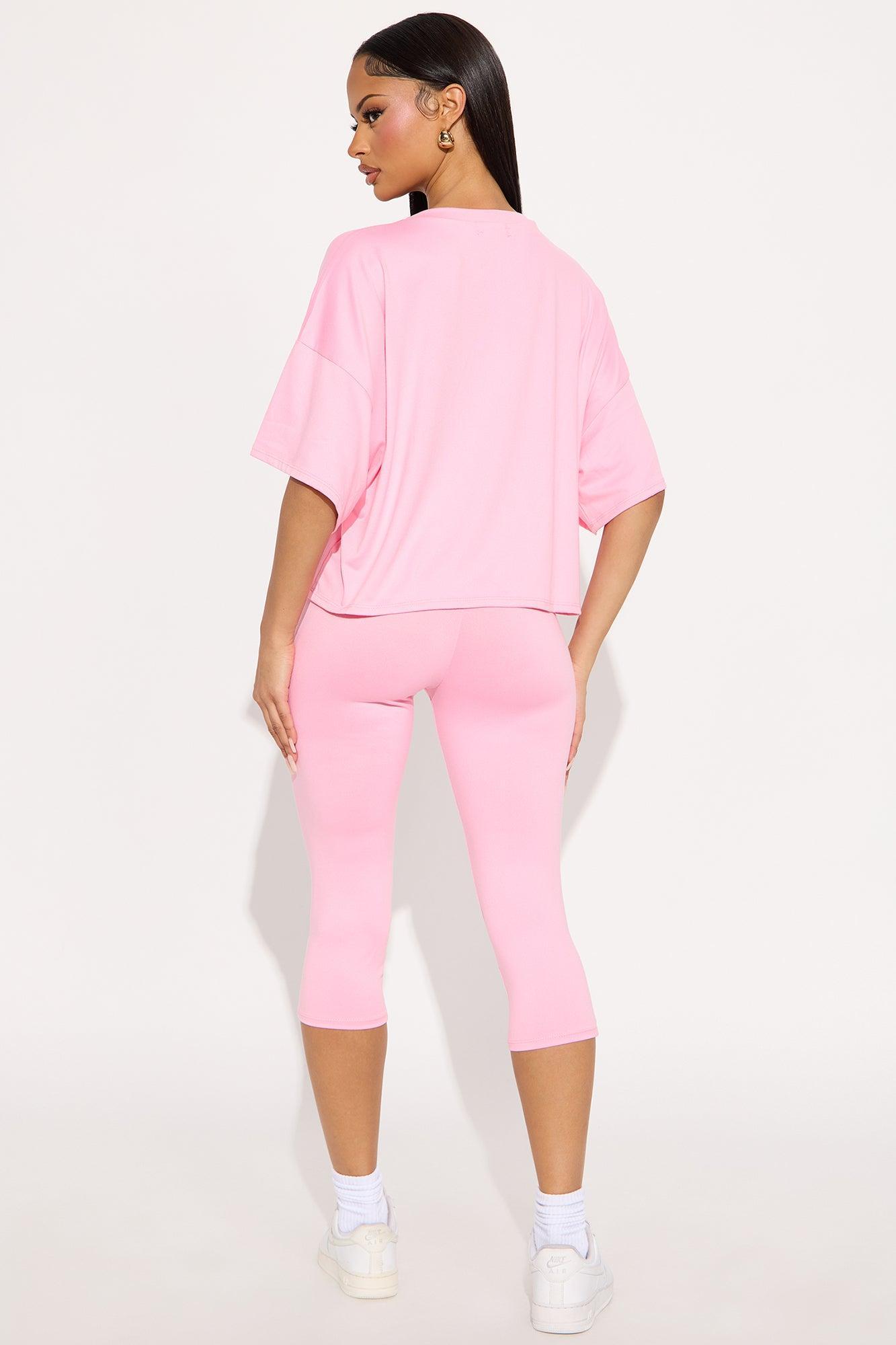 Morning Classes Capri Set - Pink Product Image