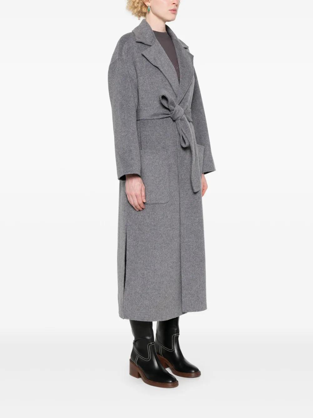 belted double-faced coat  Product Image