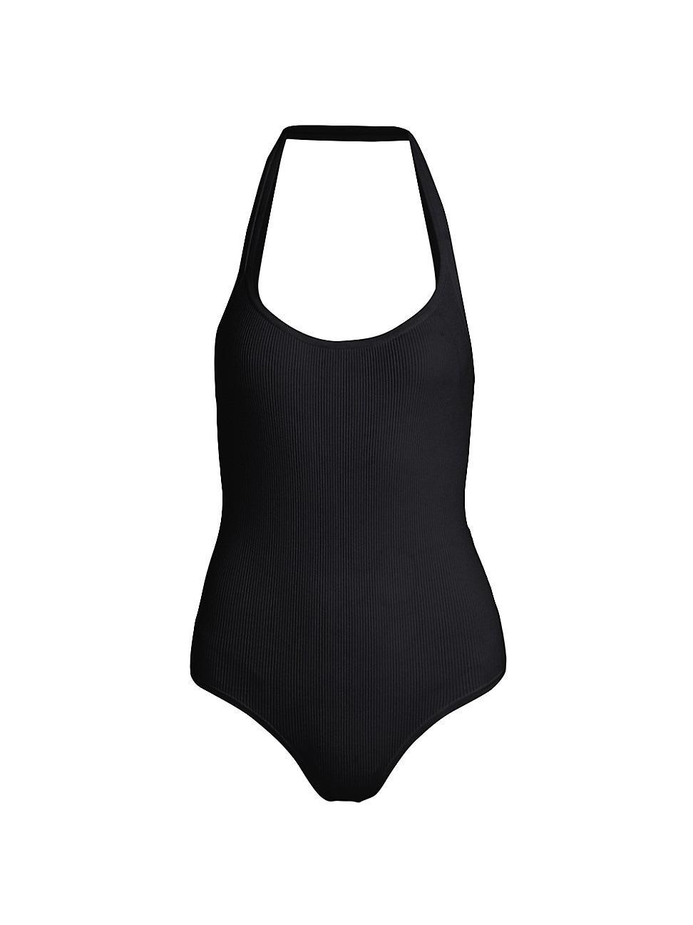 Womens Stretch Jersey Halter Bodysuit Product Image