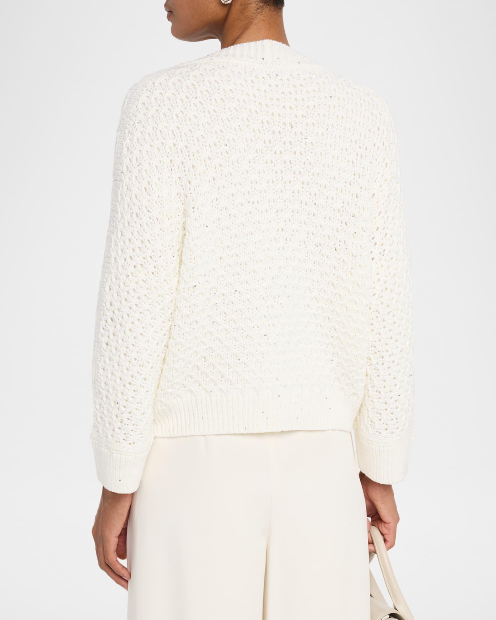 Sequin Knit Virgin Wool Cardigan Product Image