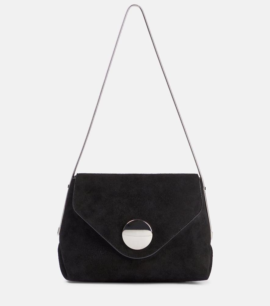 KHAITE Bobbi Suede Shoulder Bag In Black Product Image