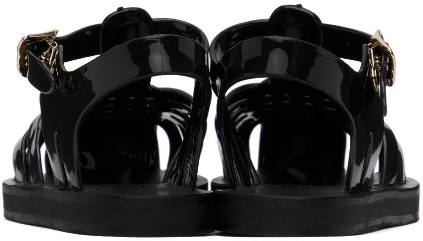 ANCIENT GREEK SANDALS Black Homeria Jelly Sandals Product Image