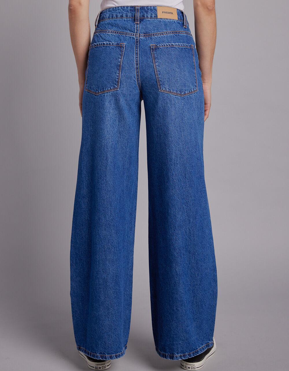 RSQ Womens High Rise Wide Leg Jeans - DARK WASH Product Image
