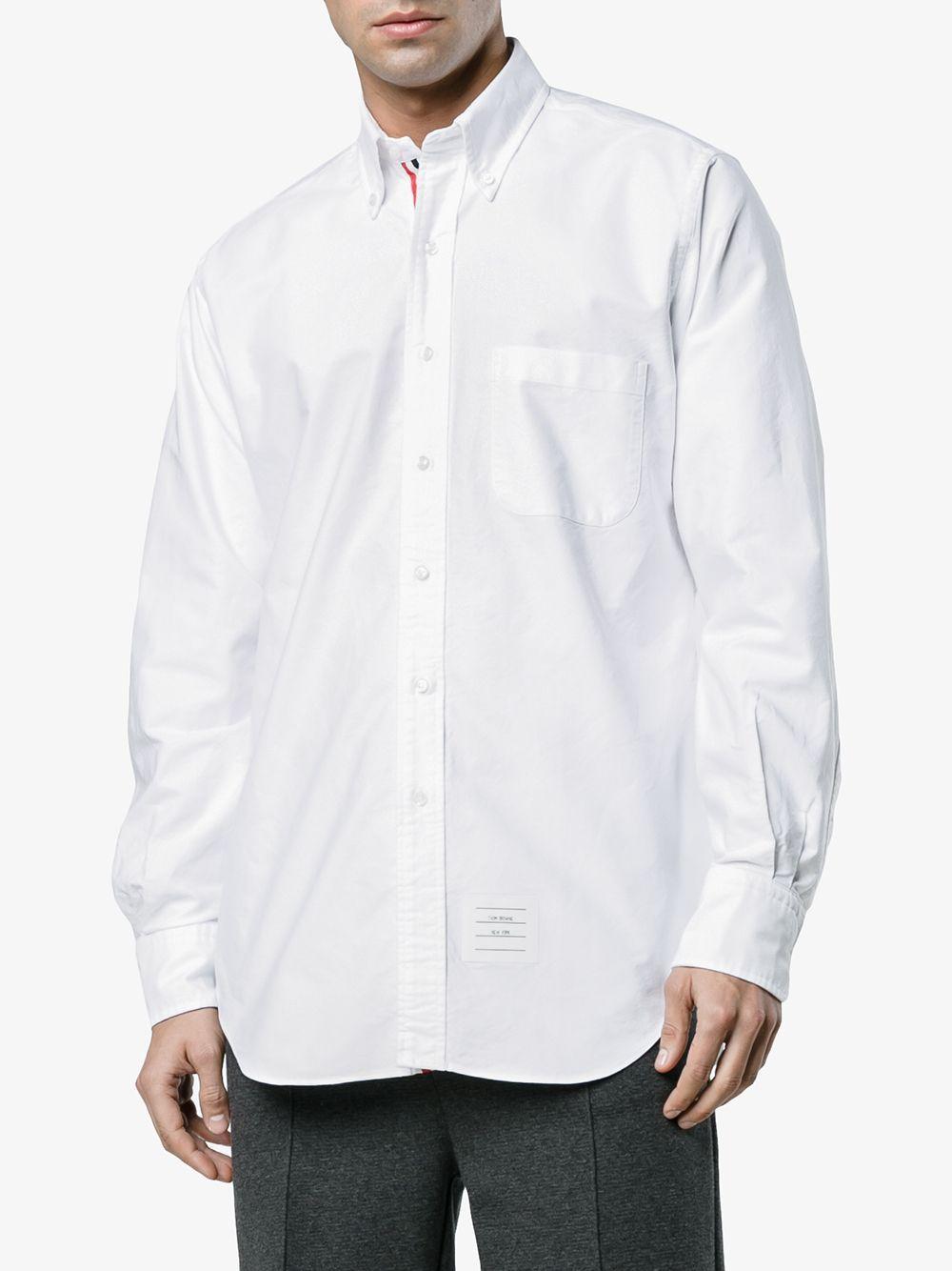 grosgrain-placket Oxford shirt Product Image