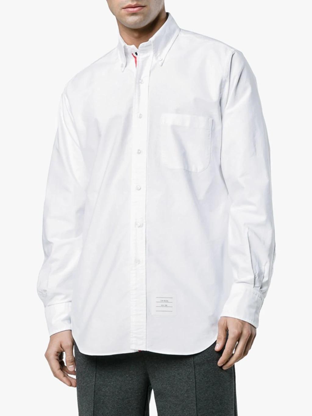 Straight Fit Oxford Shirt In White Product Image