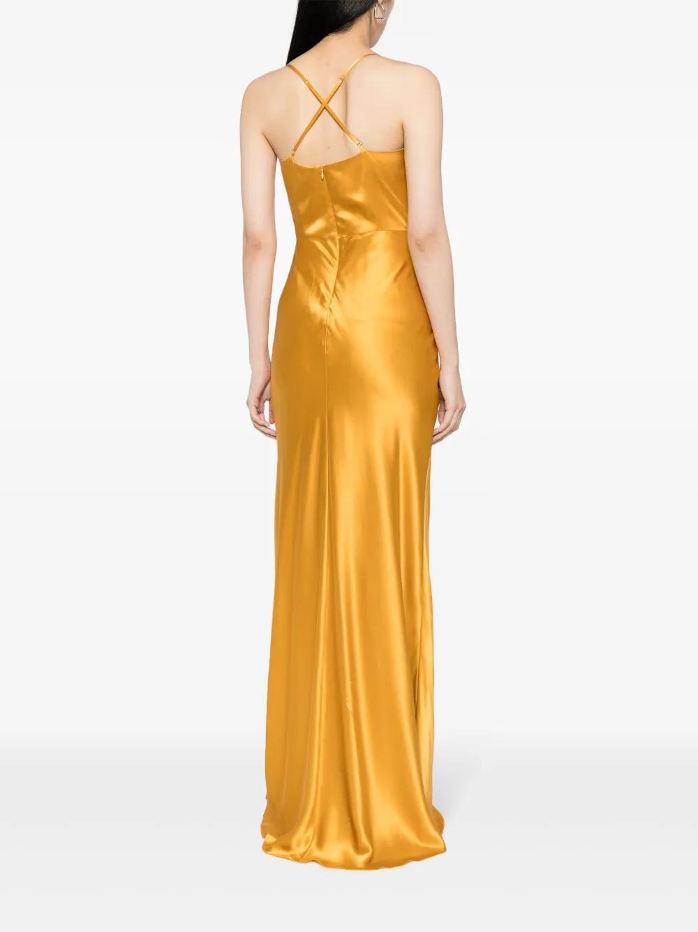 twisted-bodice silk gown Product Image