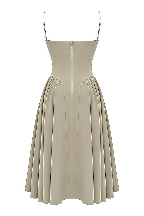 Samaria Taupe Corset Sundress Product Image