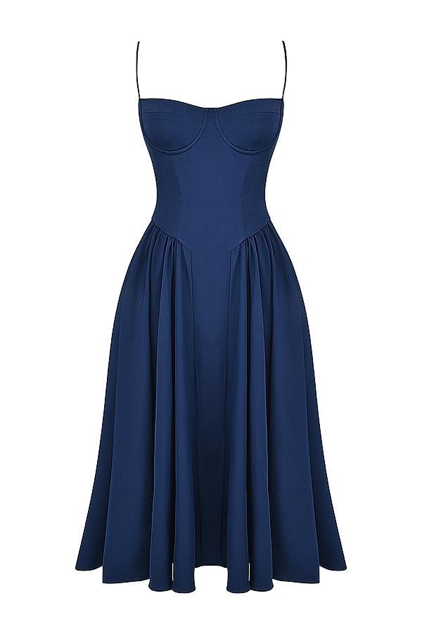 Samaria French Navy Corset Sundress Product Image