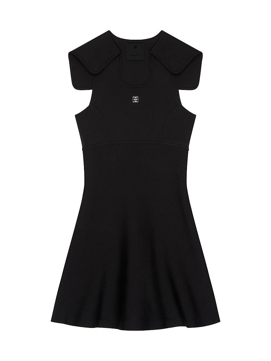 Womens Sailor Collar Dress in Knit with 4G Liquid Details Product Image