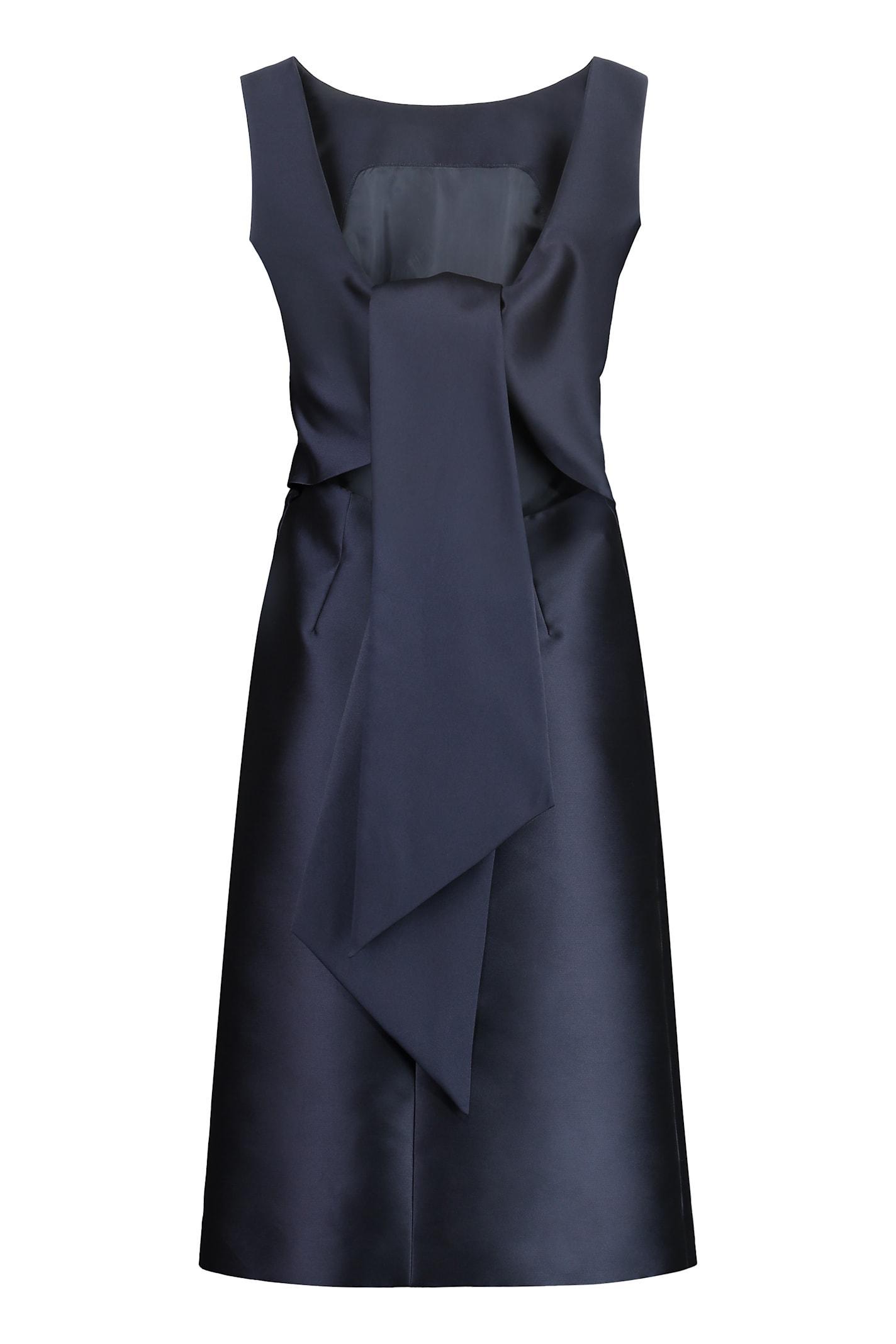 ALBERTA FERRETTI Bow Detail Dress In Blue Product Image