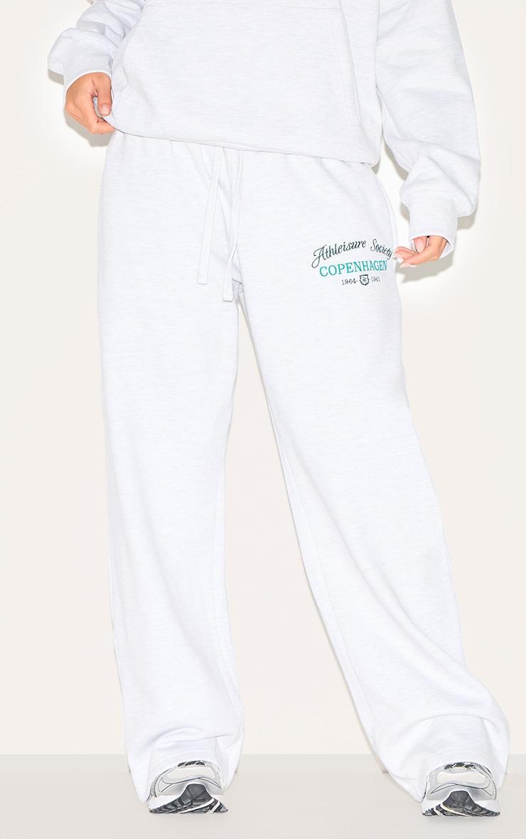 Ash Grey Premium New York Embroidered Straight Leg Sweatpant Product Image