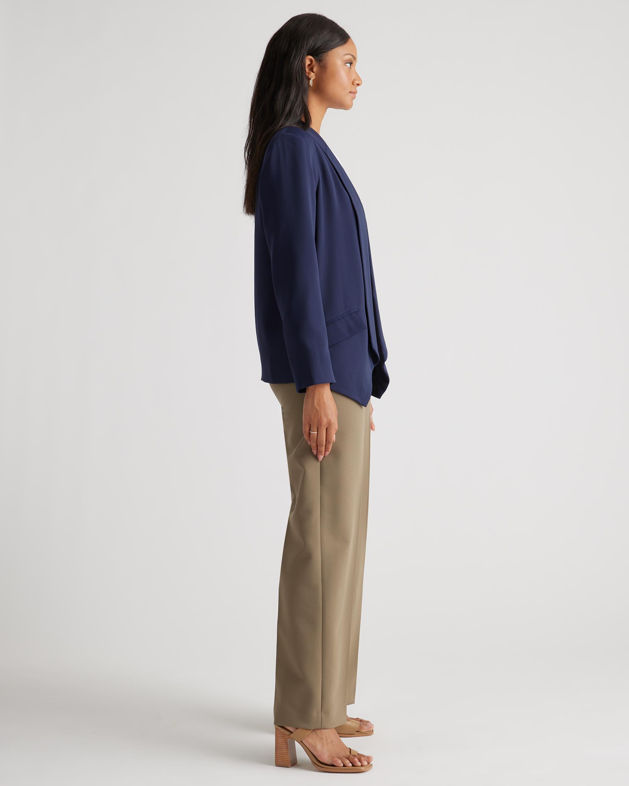 Quince | Women's Stretch Crepe Open Blazer Recycled Polyester Product Image