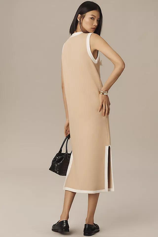English Factory Bow Button-Front Knit Midi Dress Product Image
