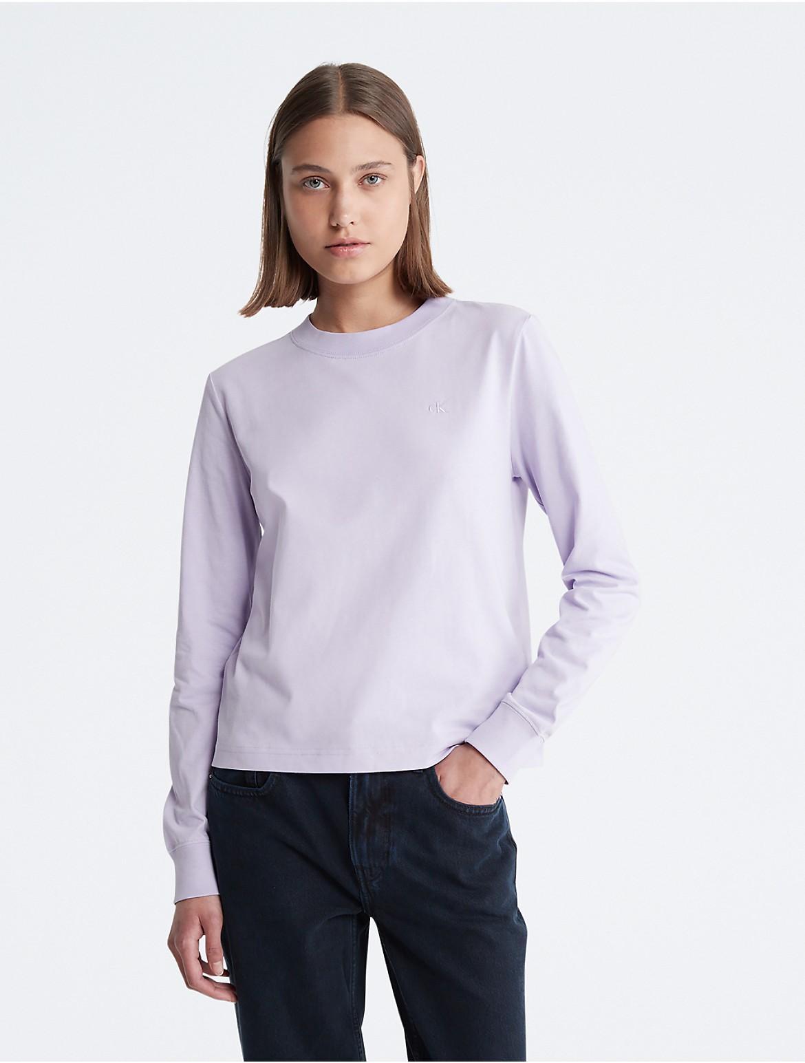 Calvin Klein Women's Archive Logo Long Sleeve T-Shirt - White - L Product Image