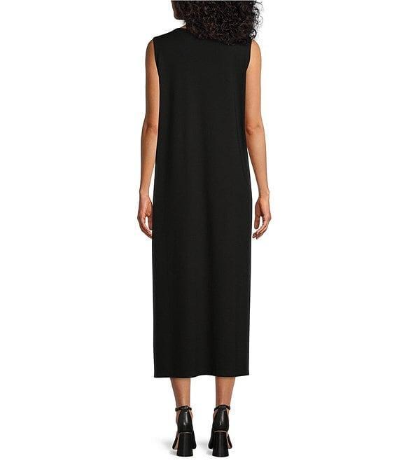 Bryn Walker Piers Stretch Modal Ponte Round Neck Sleeveless Waistless Midi Dress Product Image