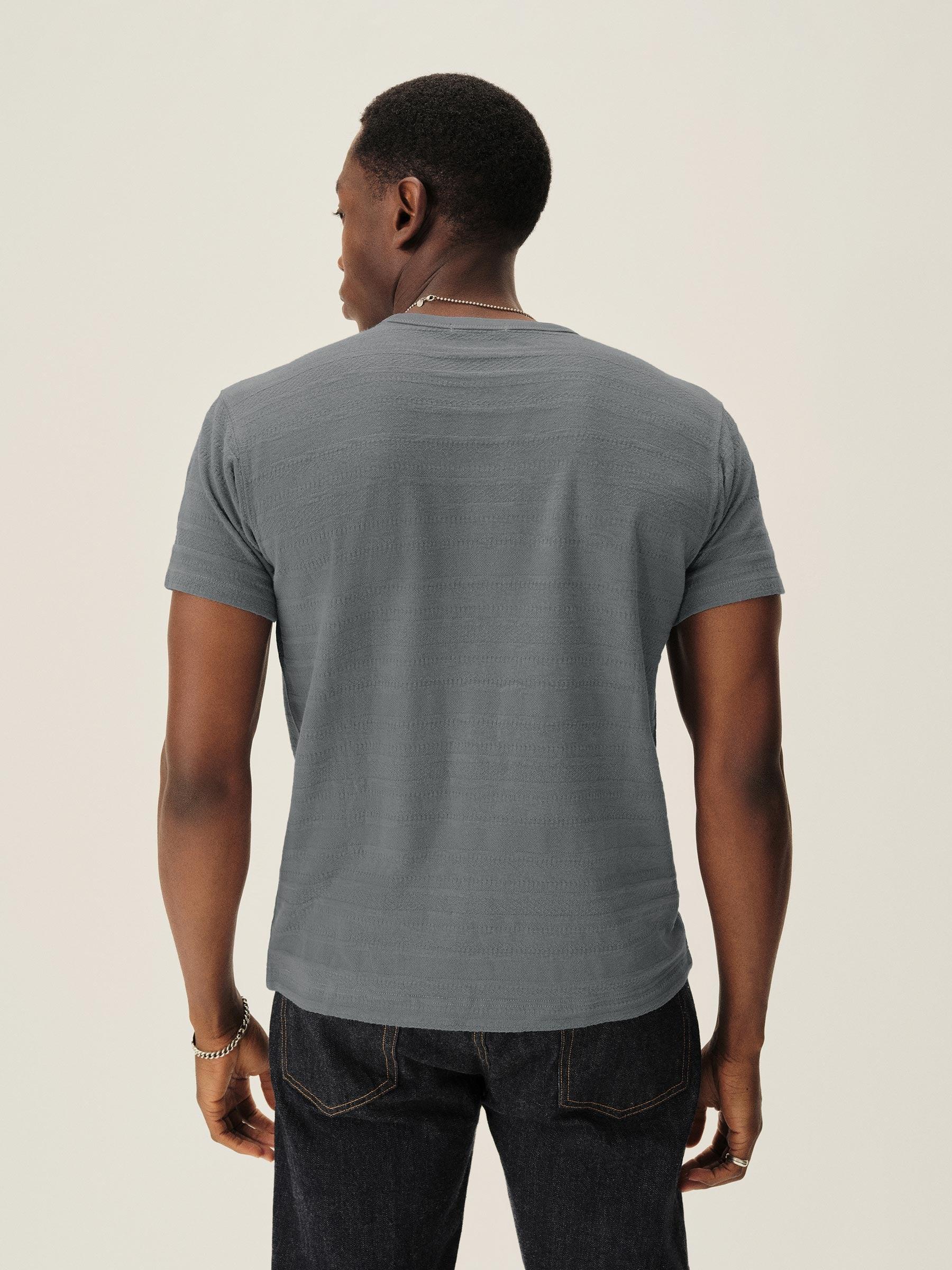 Faded Klamath Blue Vintage Jacquard Pocket Tee Product Image