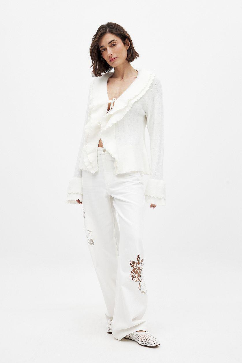 Lace Detail Jeans Product Image