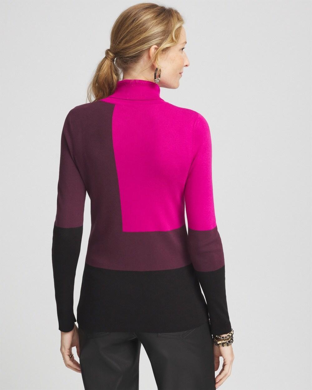 Ecovero™ Colorblock Turtleneck Pullover Sweater Product Image