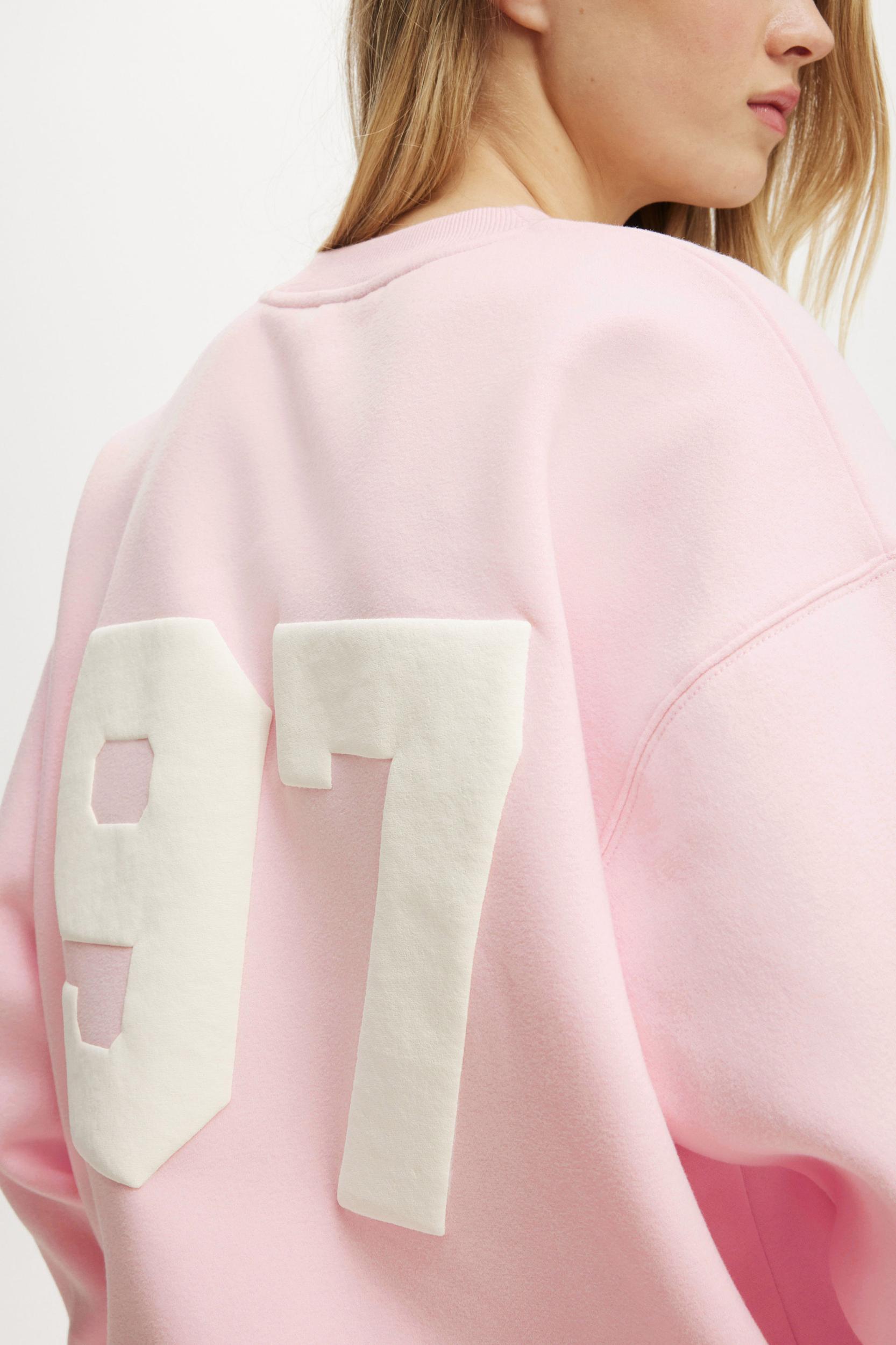 Plush Graphic Crew Sweatshirt Product Image