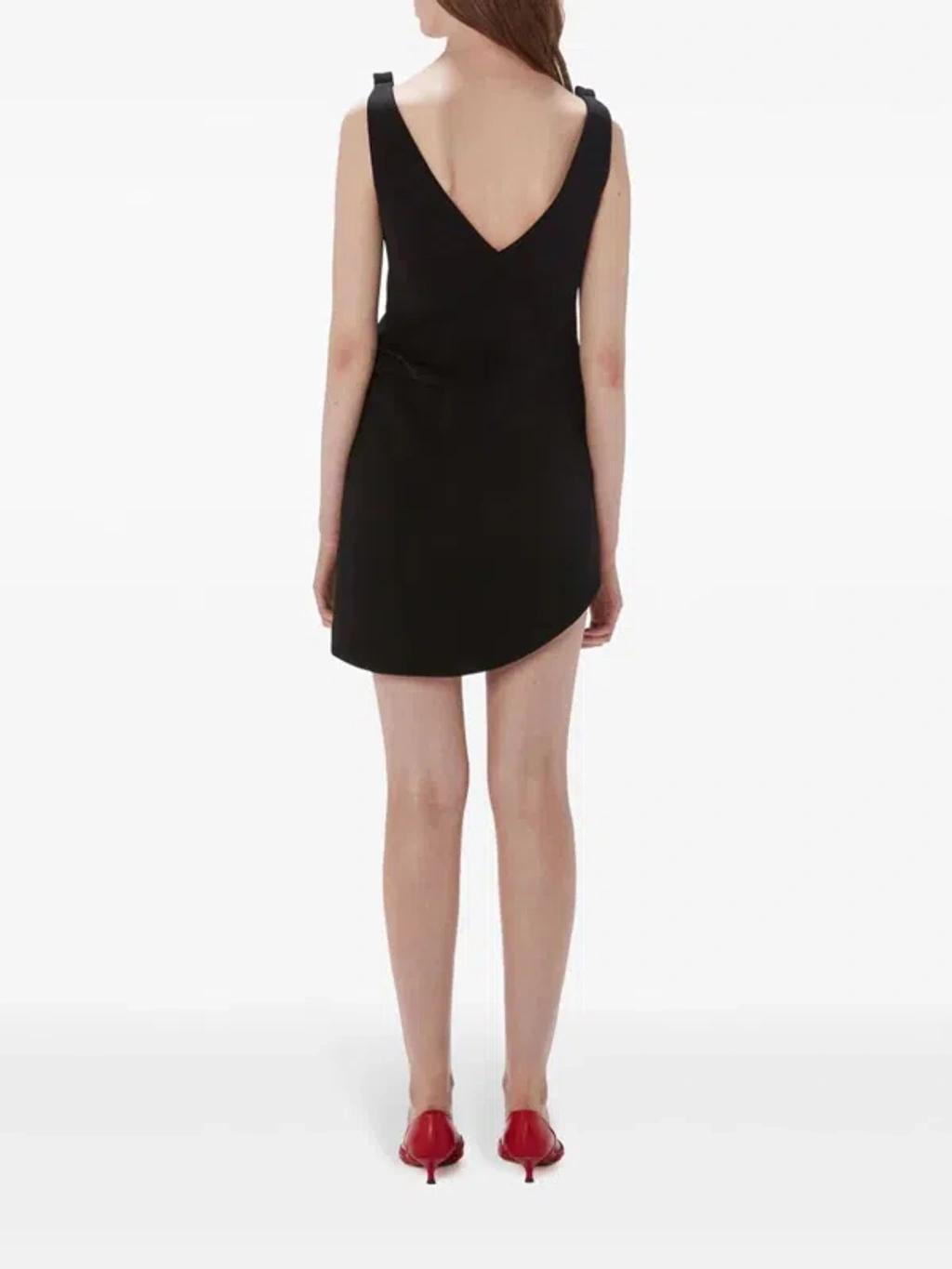 JW ANDERSON V-neck Sleaveless Mini Dress In Black Product Image