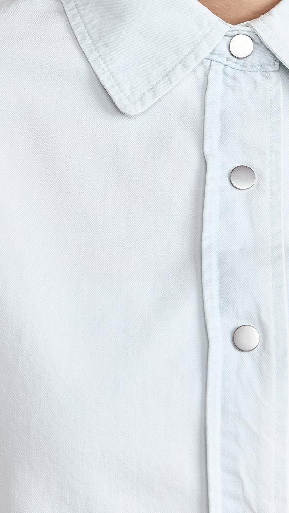 Vince Spring Twill Cropped Shirt | Shopbop Product Image
