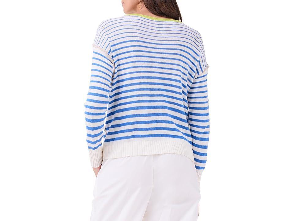 NIC+ZOE Petite Striped Up Supersoft Sweater Multi) Women's Sweater Product Image