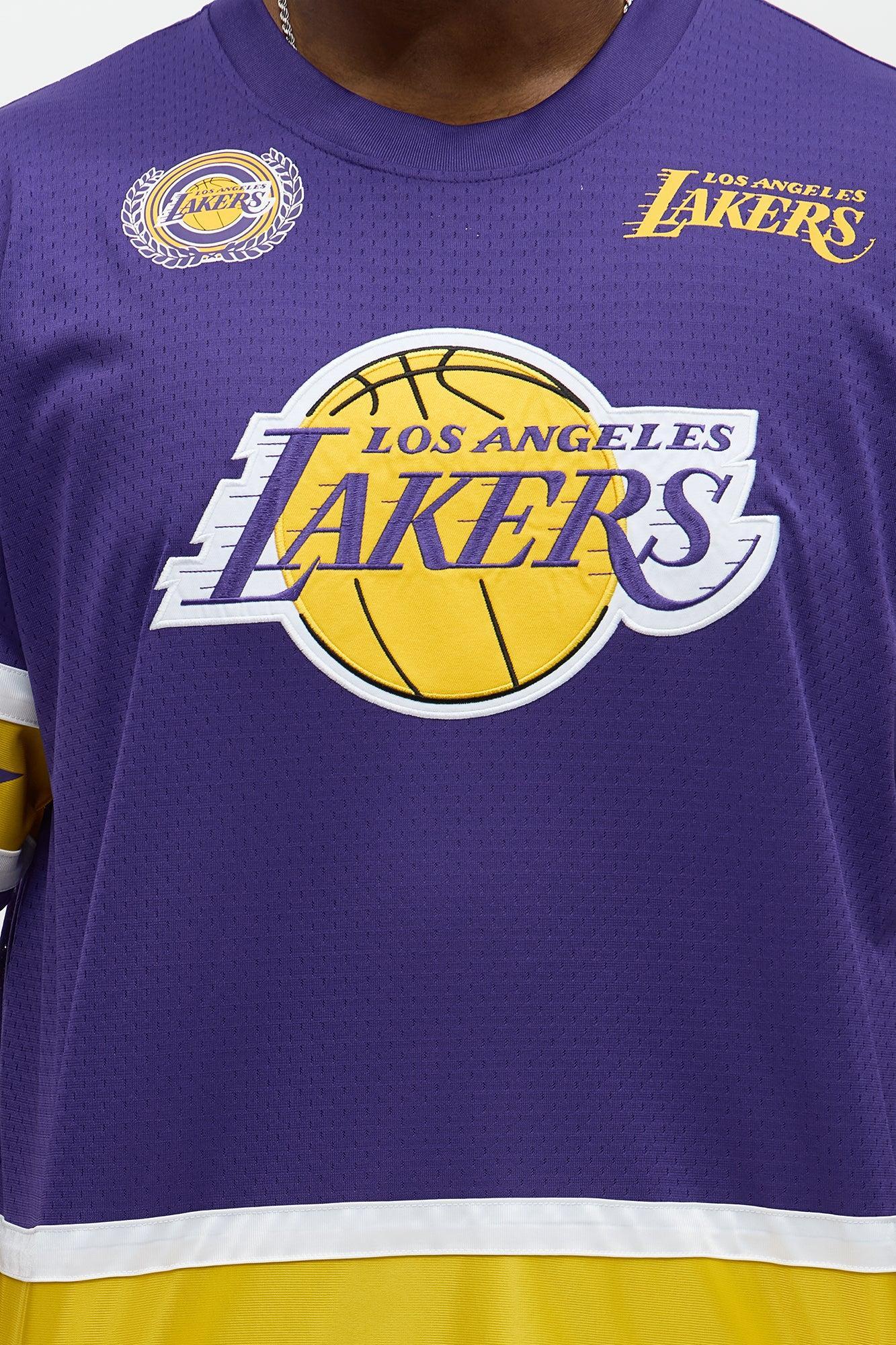 Lakers Believe The Hype Boxy Short Sleeve Top - Purple Product Image