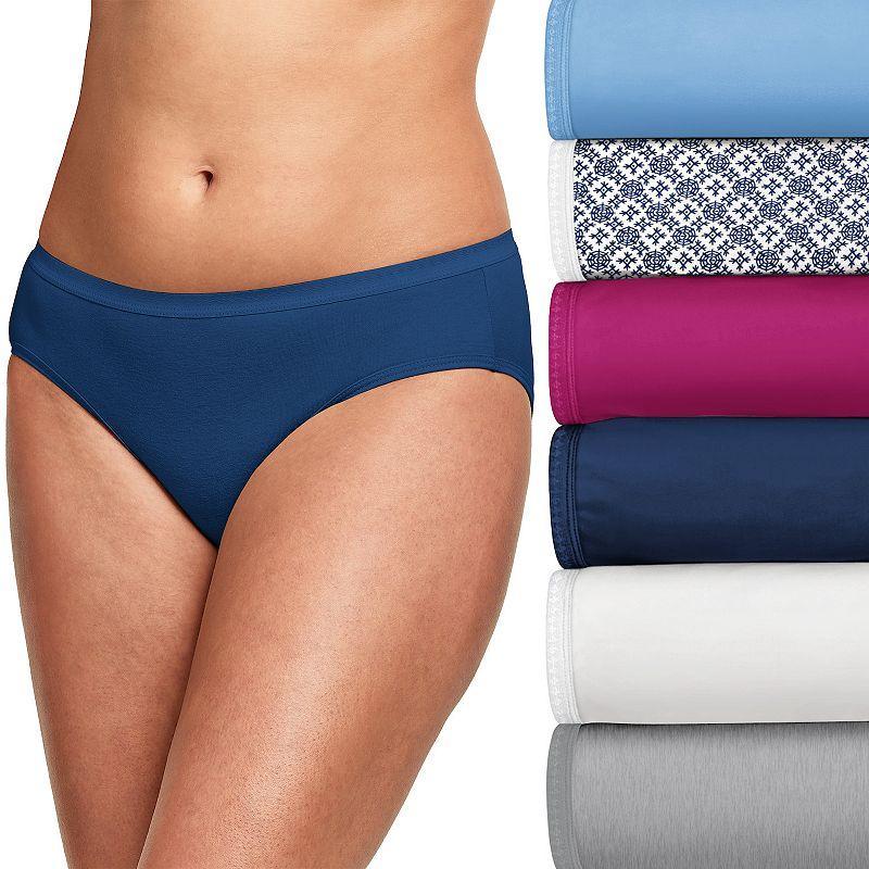 Hanes Ultimate 6-Pack Breathable Hipster Underwear 41H6CC, Womens Product Image