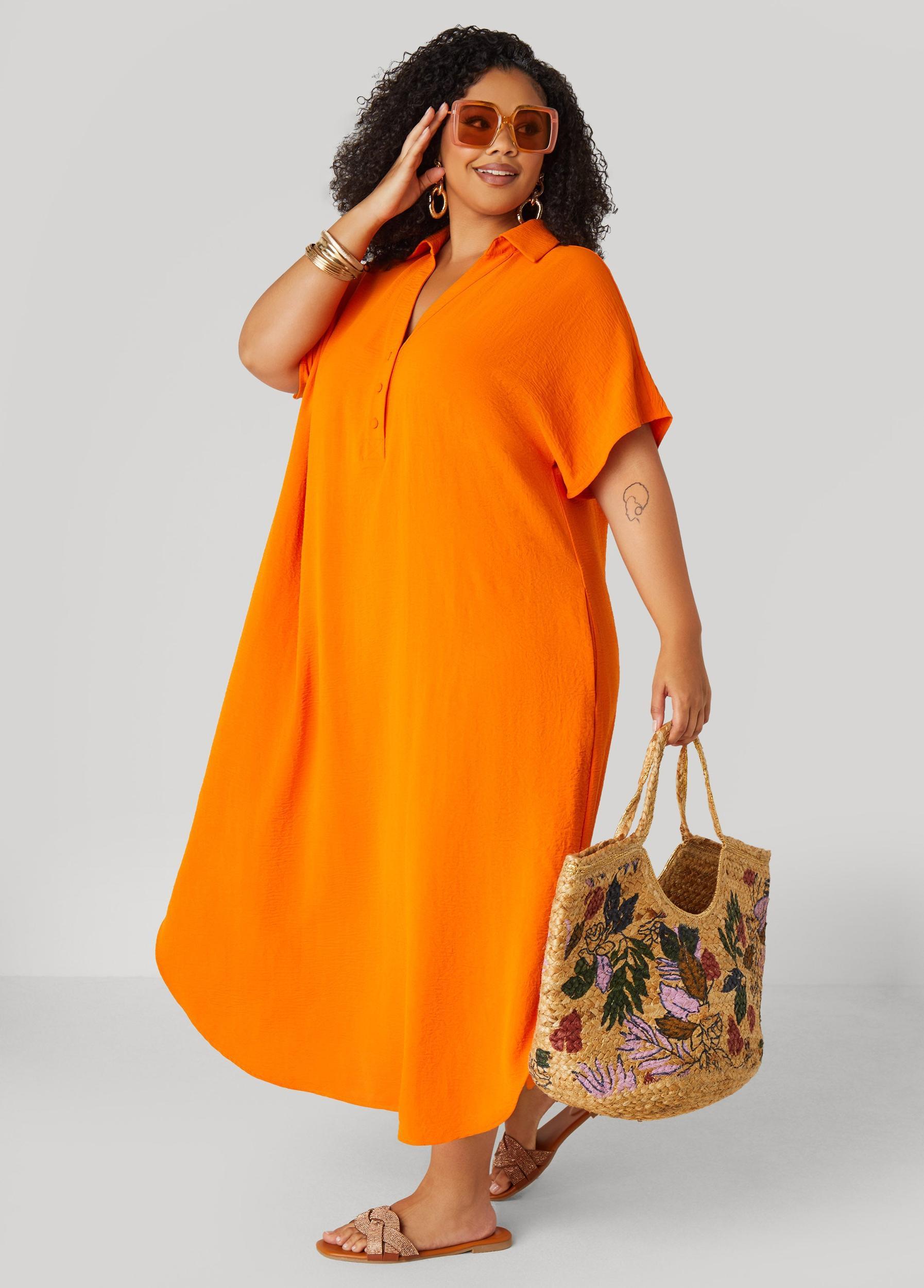 Textured Maxi Shirtdress Product Image