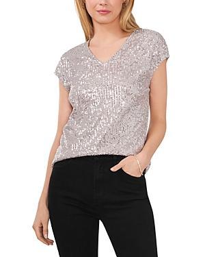 Vince Camuto Short Sleeve Sequin Top Product Image