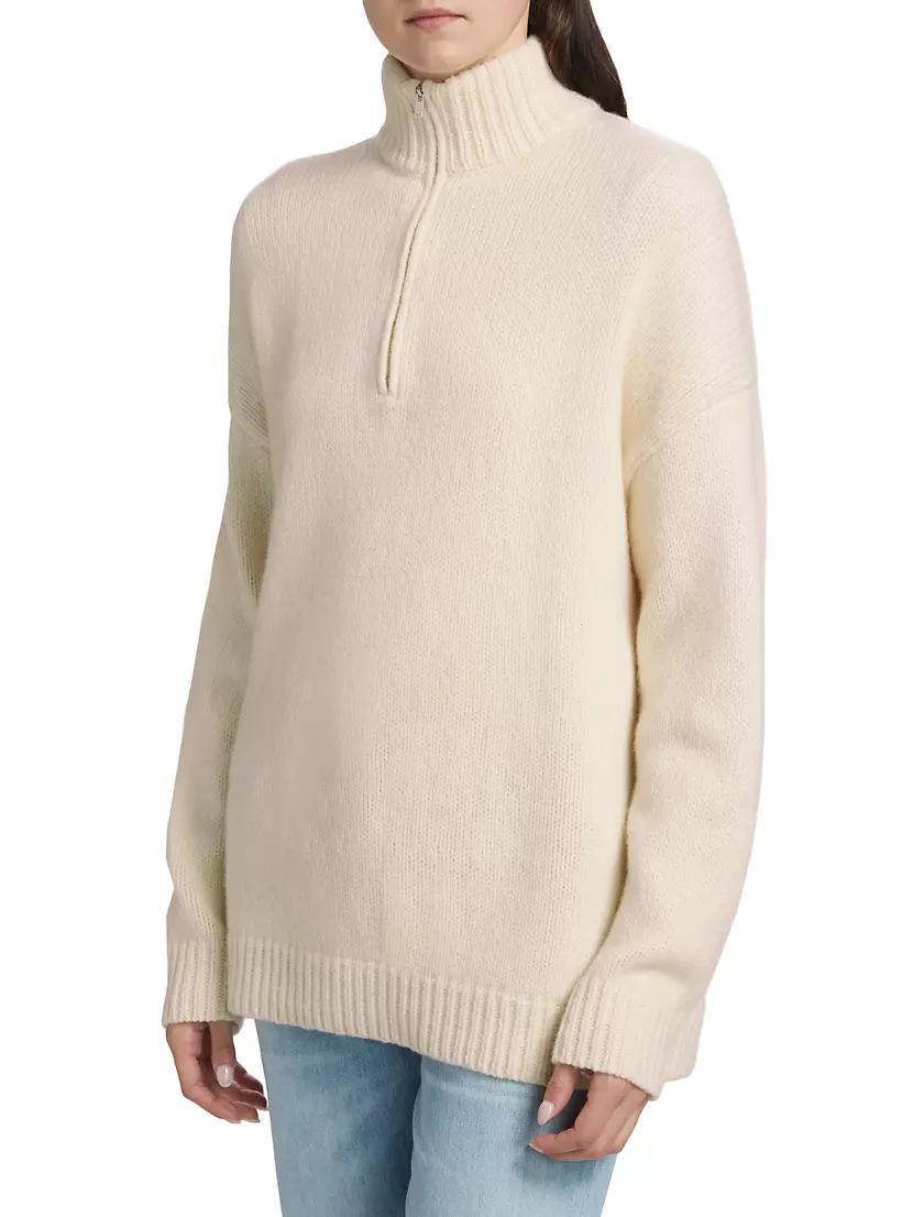Wool-Cashmere Half-Zip Sweater Product Image