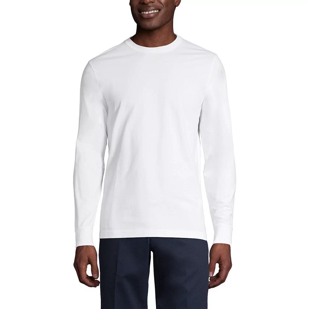 Men's Lands' End Essential Long Sleeve School Uniform T-shirt, Size: Medium, Red Product Image