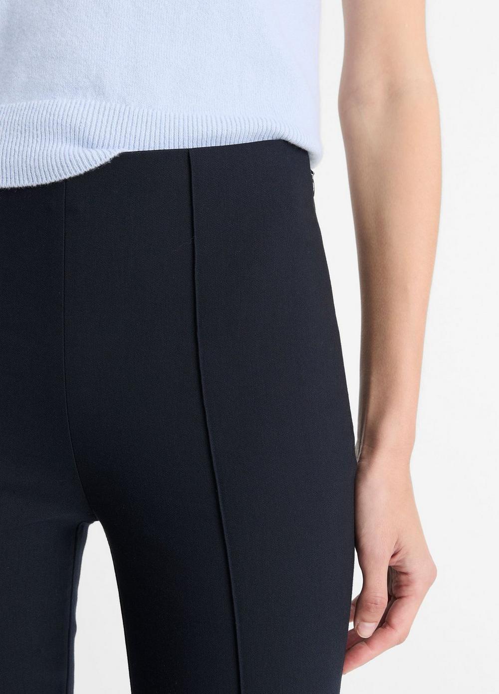 Womens Mid-Rise Pintuck Crop Flare Pant, Pebble, Size L Vince Product Image
