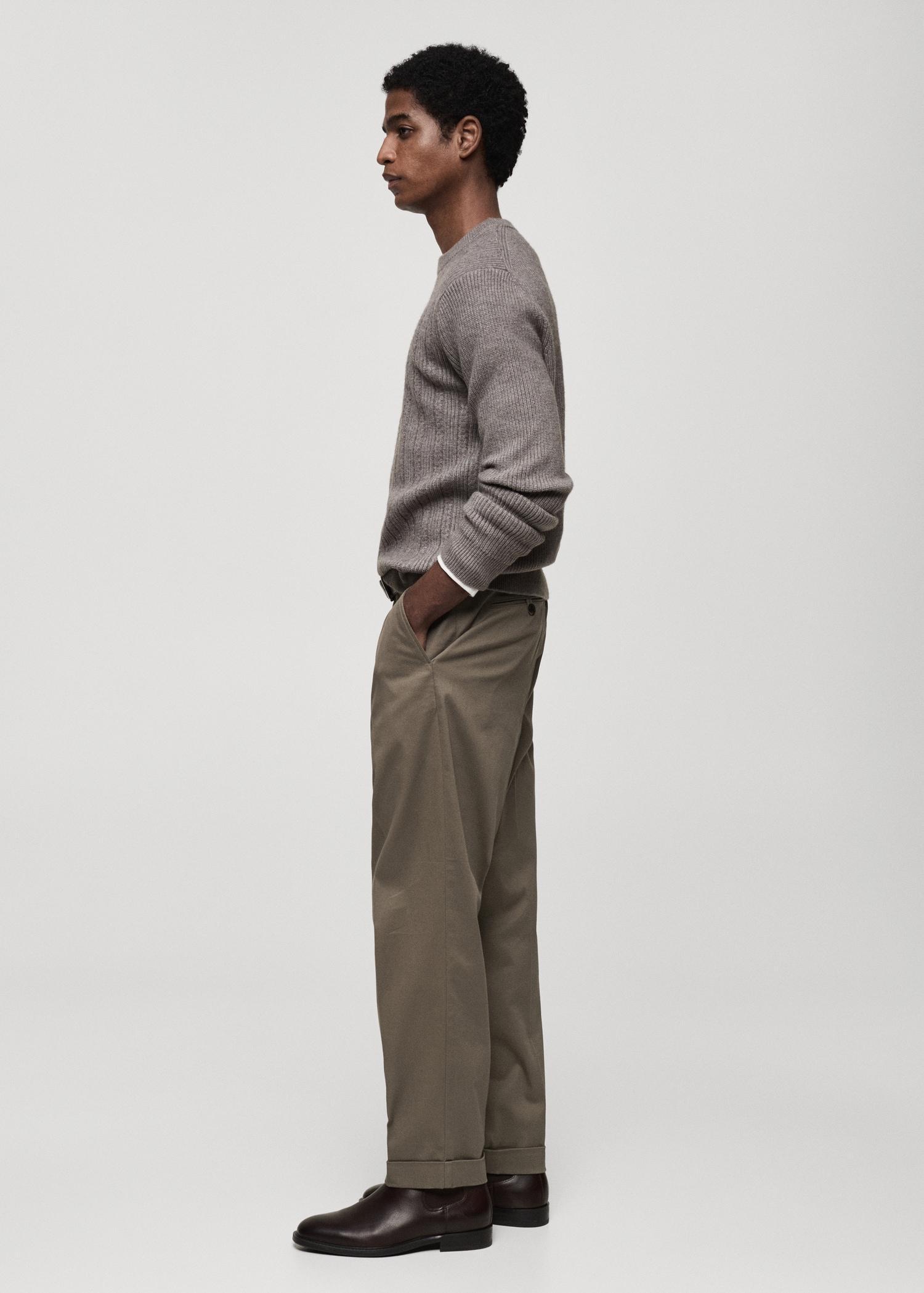 Combined knitted sweater - Men | MANGO USA Product Image