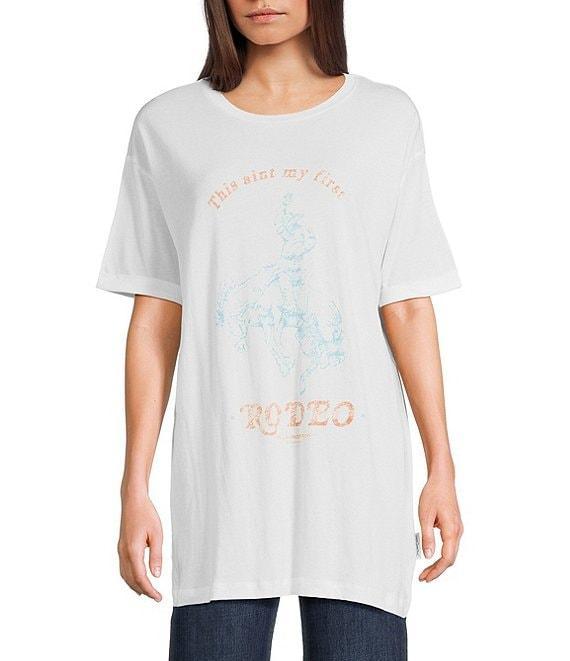 The Laundry Room Short Sleeve Ain't My First Rodeo Graphic Oversized T-Shirt Product Image