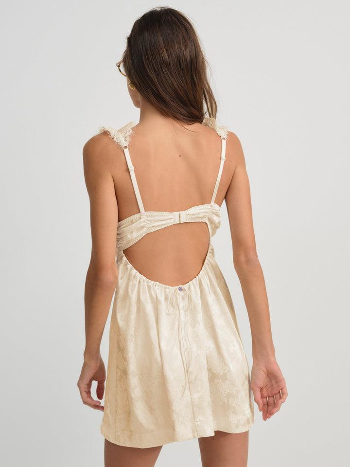 Victoria Slip Dress — Ivory Product Image
