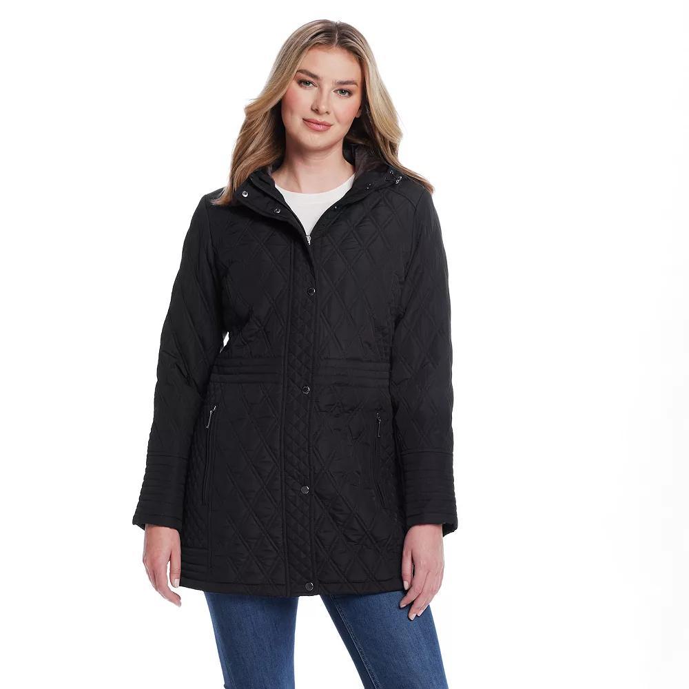 Women's Weathercast Plush Lined Mixed Quilted Walker, Size: XL, Black Product Image