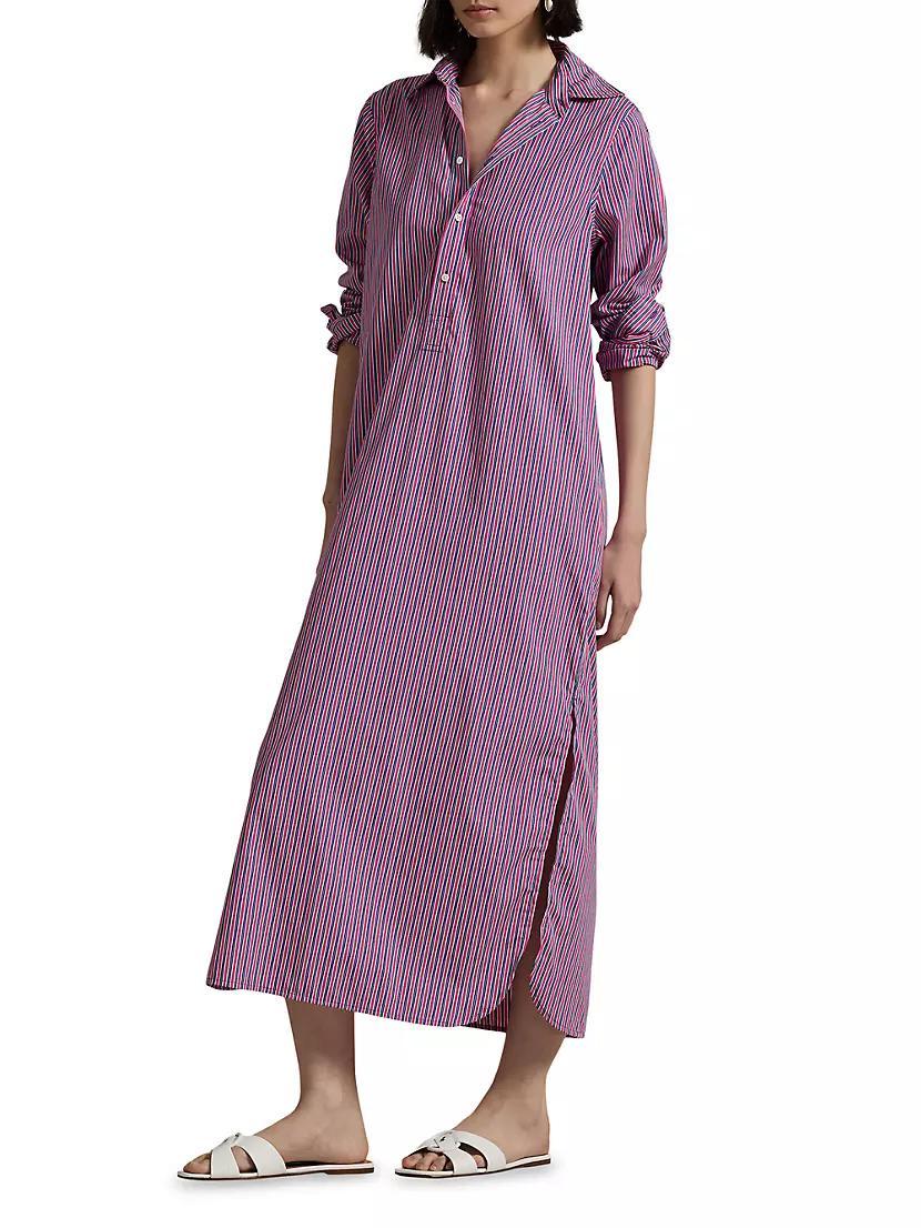 Striped Cotton Maxi Shirtdress Product Image