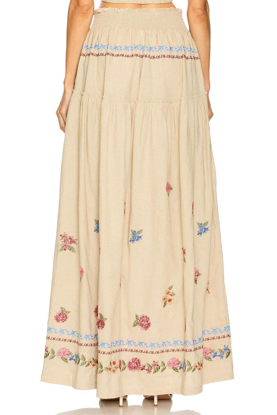Jenna Blush Maxi Skirt Agua Bendita Product Image