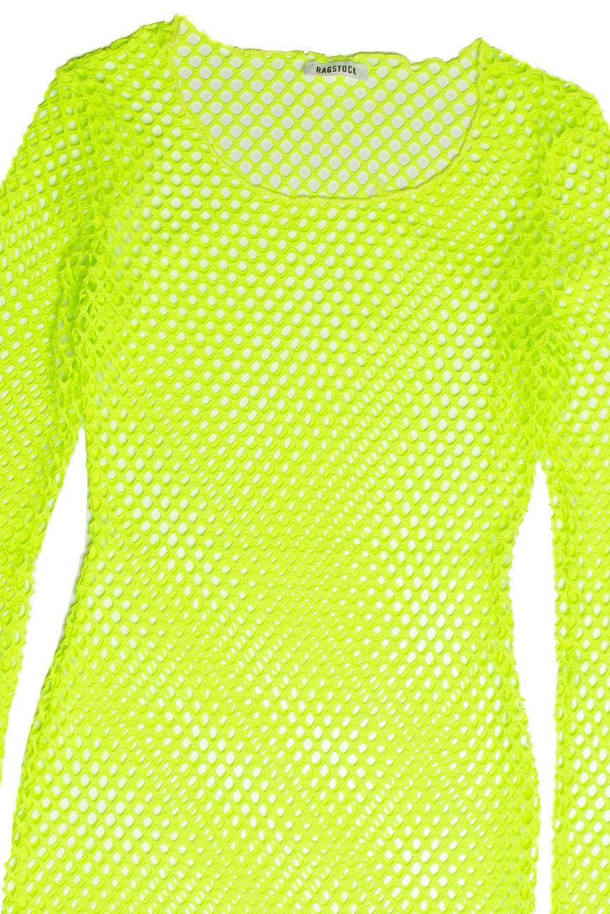 Neon Fishnet Dress Product Image
