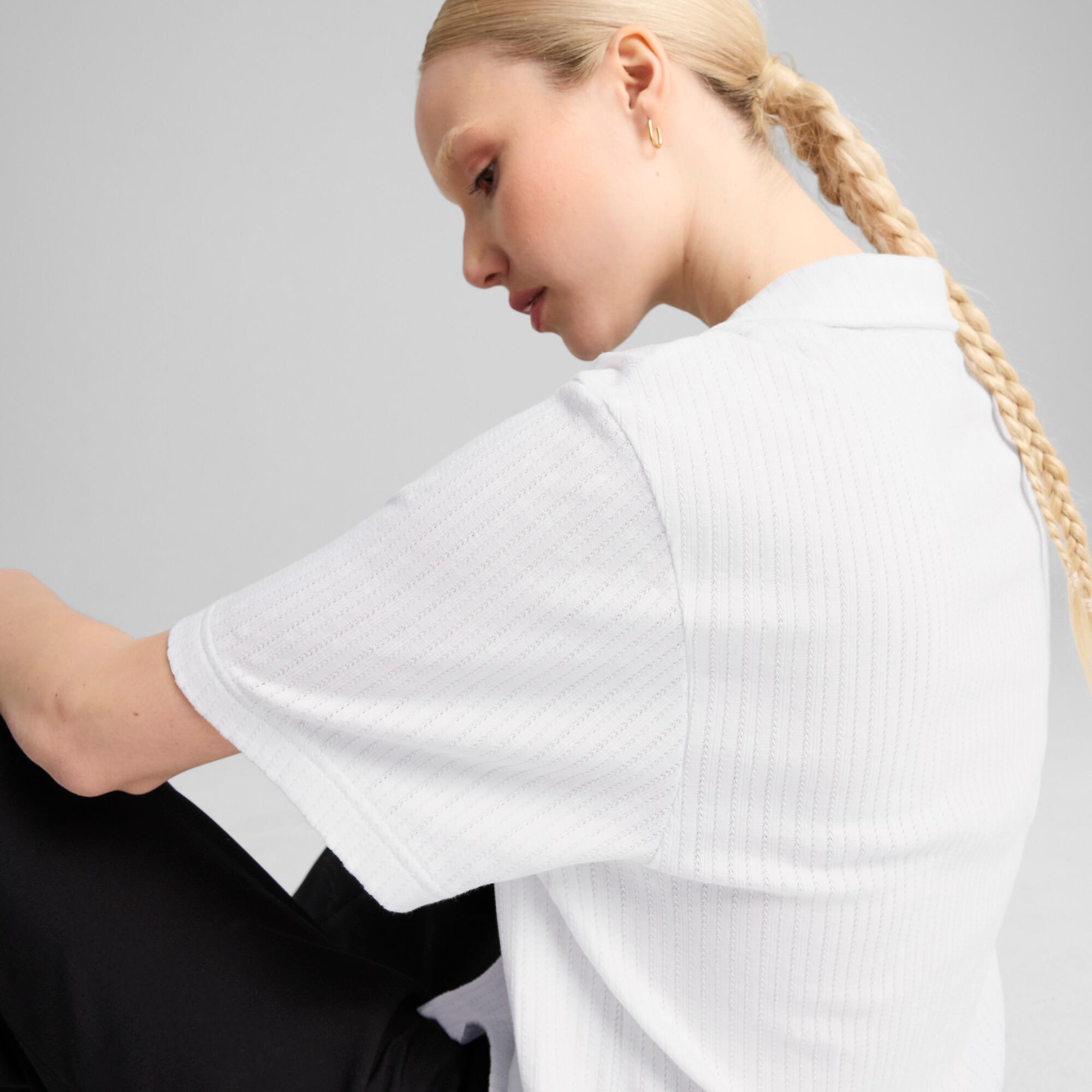 WARDROBE ESSENTIALS Women's Pointelle Shirt Product Image