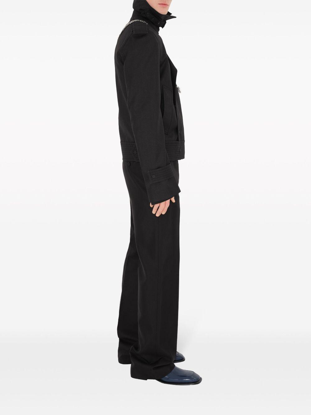double-breasted trench-style jacket Product Image