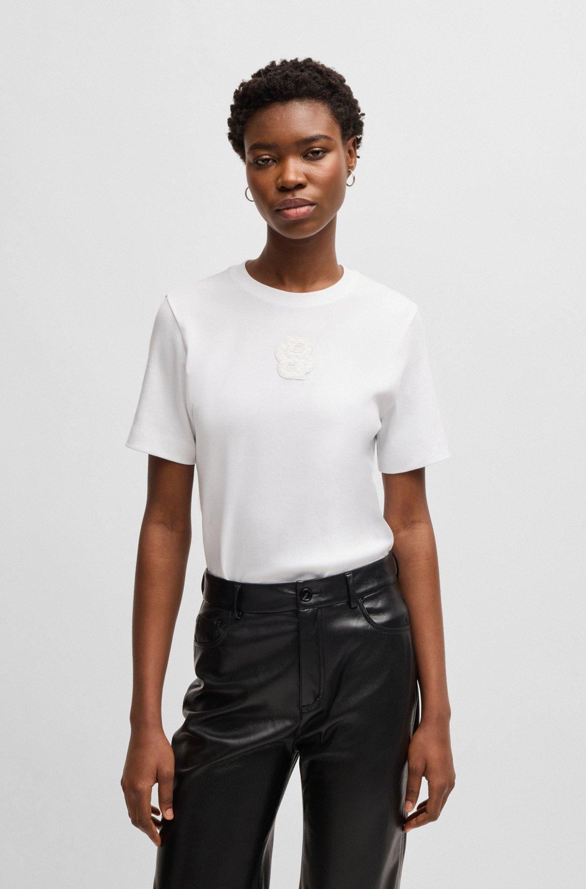 Interlock-cotton T-shirt with Double B monogram Product Image
